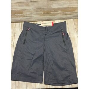 Garneau Women Mountain Bike Shorts Cycling Padded Liner Charcoal Gray L Adjustab